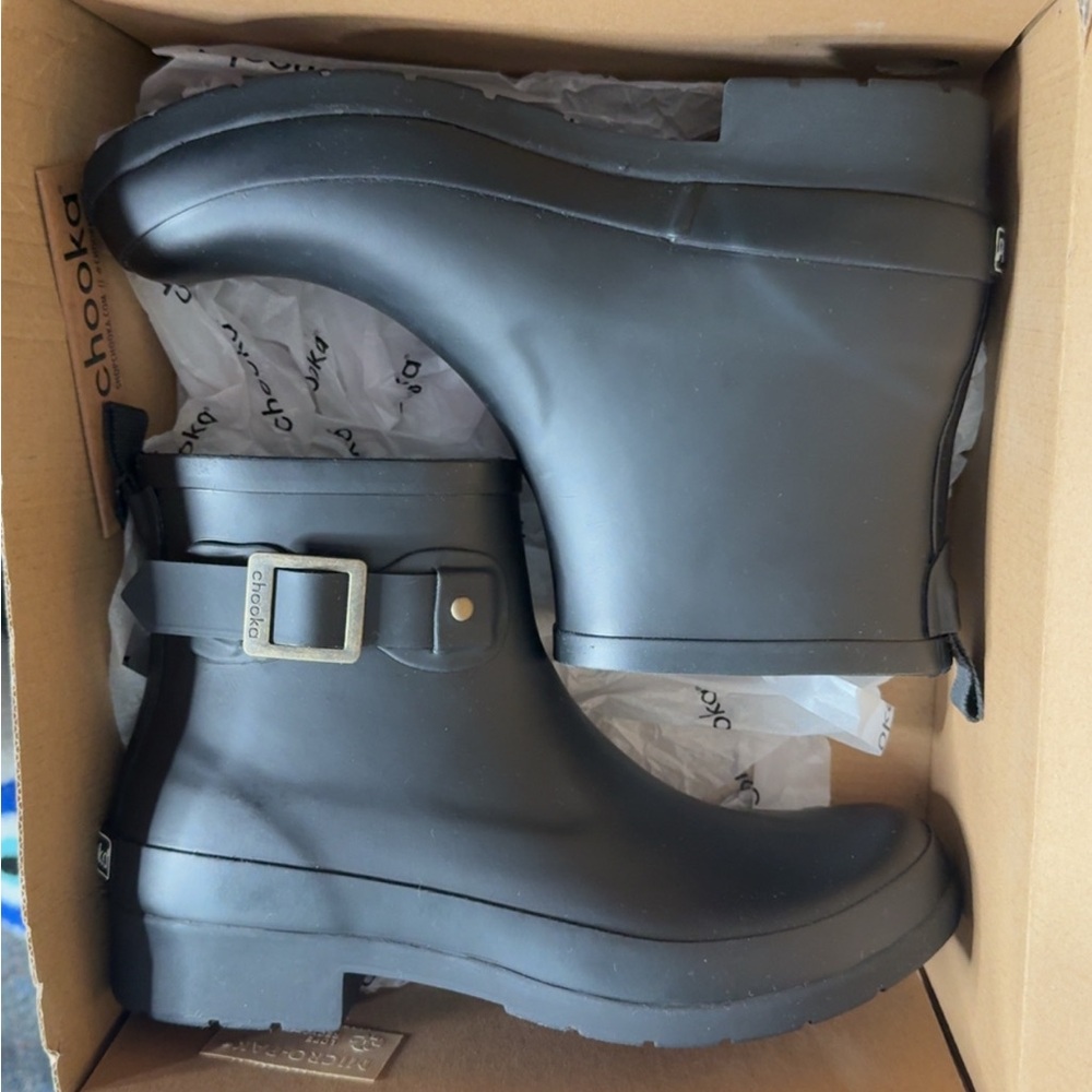 Chooka Charcoal Buckle Ankle Boots